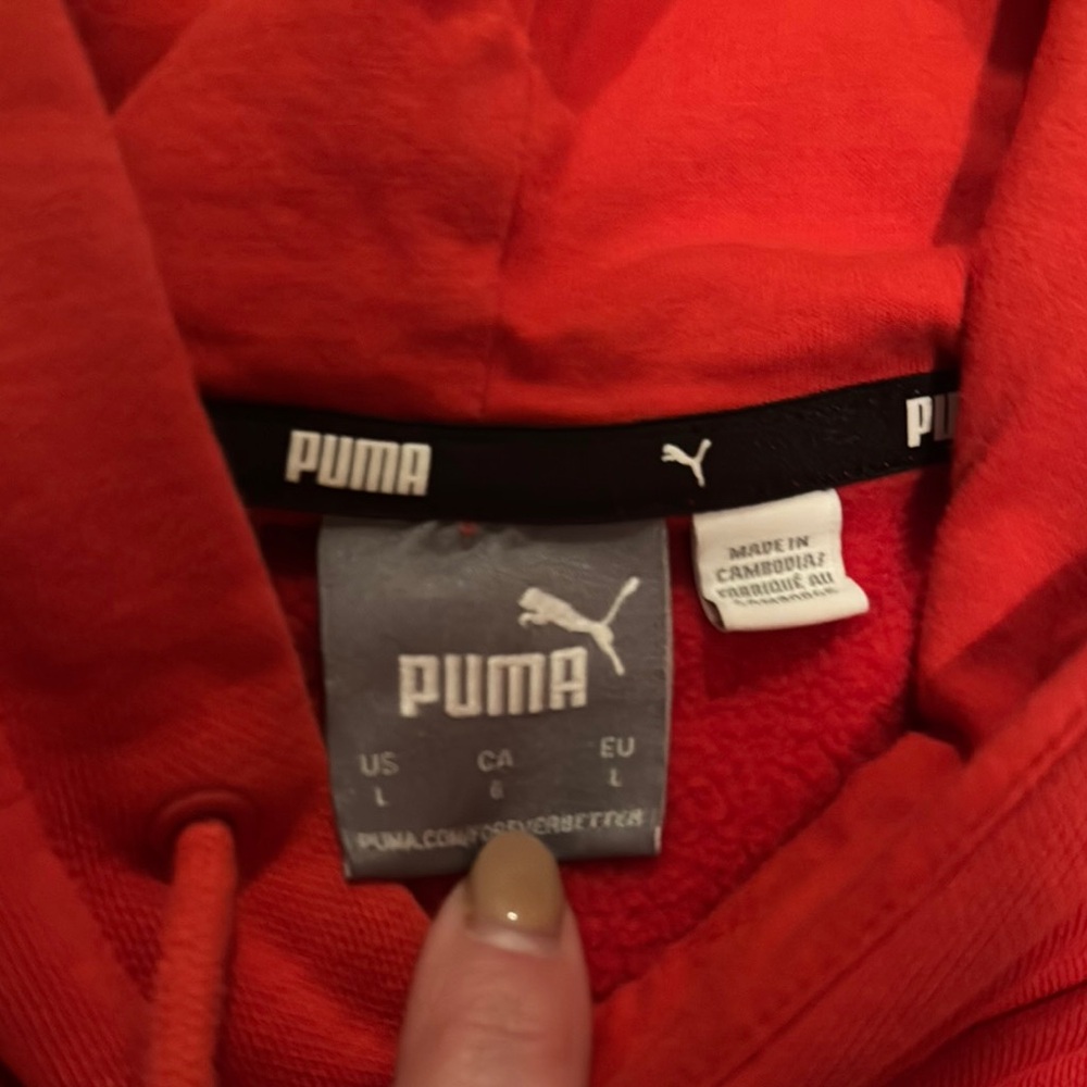 Puma Men's Red Hoodie Sweater - Picture 4 of 5